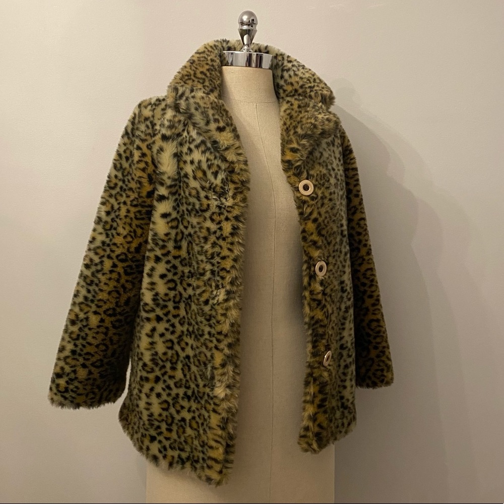 Vintage Faux Fur Leopard Jacket